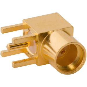 Разъем MMCX-female, угловой, на плату толщиной под пайку, 10 шт.