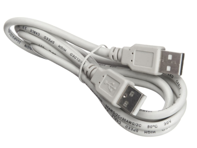 Кабель USB-A-male - USB-A-male, серый, Netko, 1,5 метра