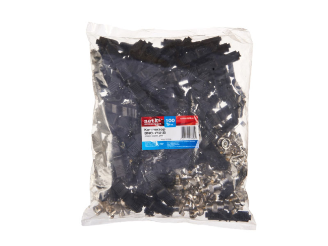 Угловой коннектор BNC-7101B, пластик, цинк, Netko, 50 шт.