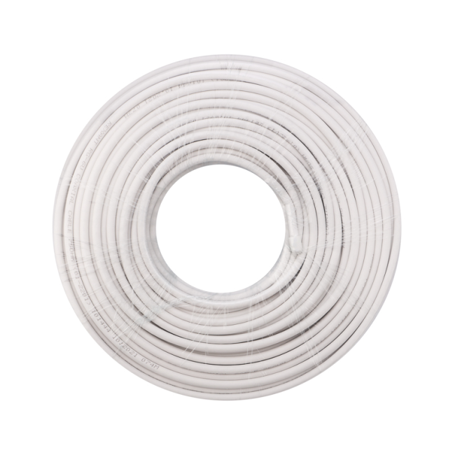 Кабель коаксиальный RG-6U, 75 Ом, омедненная сталь, оплетка 48 аллюминиевые нити, белый, Netko, 50 метров Кабель коаксиальный RG-6U, 75 Ом, омедненная сталь, оплетка 48 аллюминиевые нити, белый, Netko, 50 метров