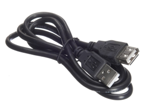 Кабель USB-A-male - USB-A-female, черный, Netko 1 метр