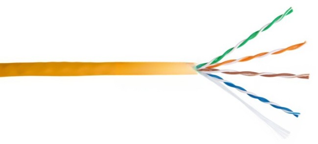 Кабель витая пара UTP, cat.5e, 4 пары, LSZH, медный проводник, Eletec, внутренний, 5 метров