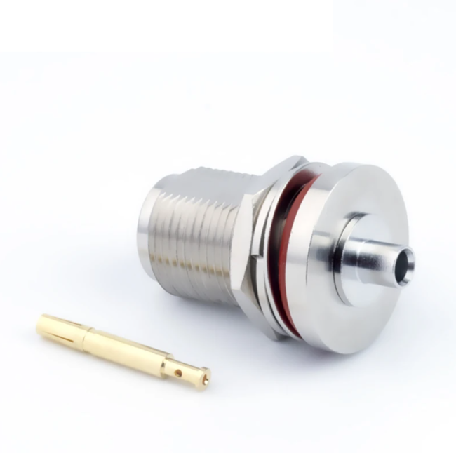 Разъем N-female под полужесткий кабель RG405 (0.086"), сборный, под пайку, 1 шт.