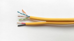 Кабель комбинированный UTP (с питанием), cat.5e, 4 пары, медный проводник + 2x0.75, LSZH, 60 метров