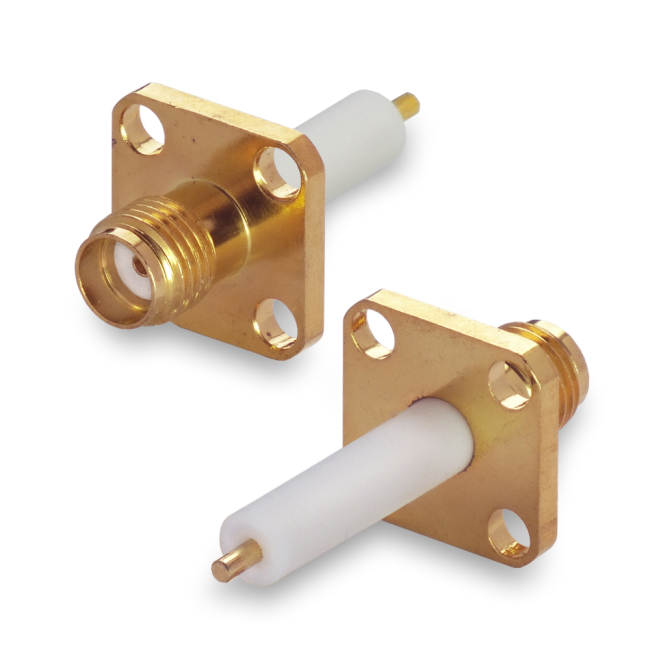 Разъем SMA-7814-16 SMA-female, приборный фланец GSA-1110, диэлектрик 16 мм, 10 шт.