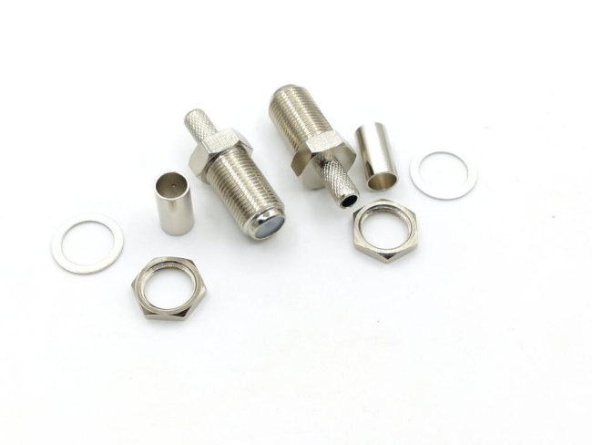 Разъем F-female под кабель RG58 (RG-58), 50 Ом, обжимной под пайку, 1 шт. Разъем F-female под кабель RG58 (RG-58), 50 Ом, обжимной под пайку, 1 шт.