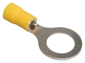 Кольцевой кабельный наконечник RVL 5.5 - 8, диаметр 8.4мм, 4 - 6мм2, изолированный, желтый, 100шт., Netko