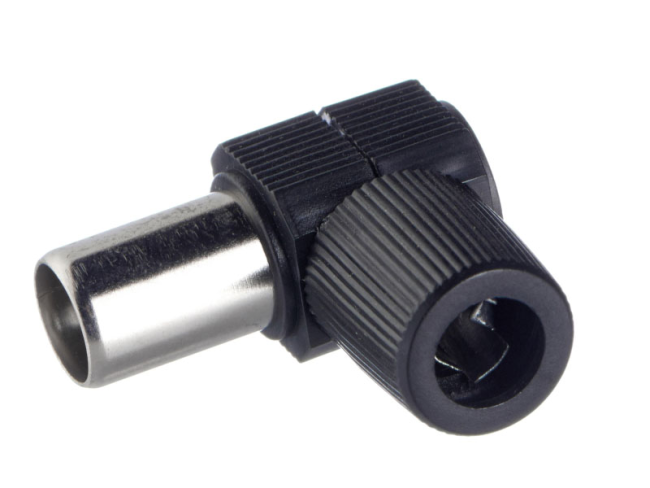 Угловой штекер (разъем) для ТV, черный, Netko, 2 шт.