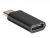 Переходник гнездо Type-C - micro USB-male, Netko, черный