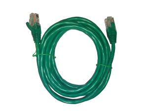 Патч корд 3 метра, UTP4, cat.5, медный, интернет кабель RJ45 с переходником RJ-45 на RJ-45 в комплекте, зеленый