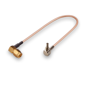 Пигтейл CRC9-male - SMA-male угловой,  кабель RG178, 20 см.