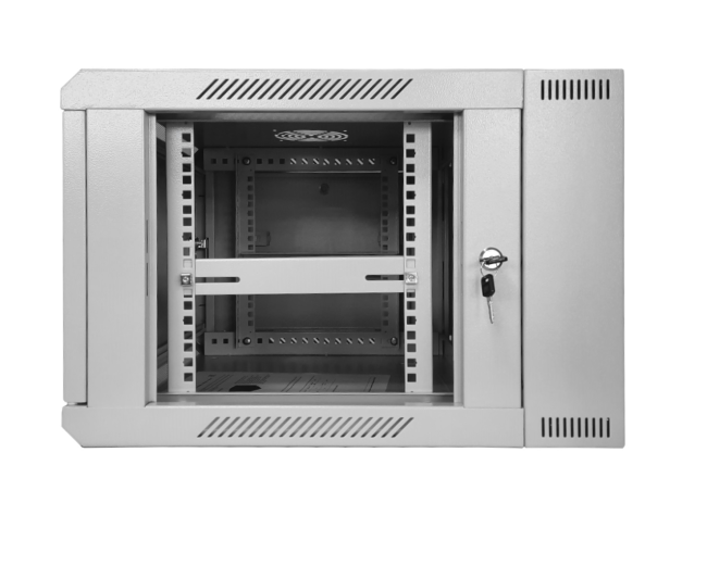 Шкаф настенный 6U серия DUO (600х550х370), 2-х секционный, передняя дверь металл, собранный, серый Netko Шкаф настенный 6U серия DUO (600х550х370), 2-х секционный, передняя дверь металл, собранный, серый Netko