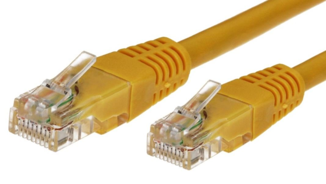 Патч корд 3 метра, UTP4, cat.5, медный, интернет кабель RJ45 с переходником RJ-45 на RJ-45 в комплекте, желтый Патч корд 3 метра, UTP4, cat.5, медный, интернет кабель RJ45 с переходником RJ-45 на RJ-45 в комплекте, желтый