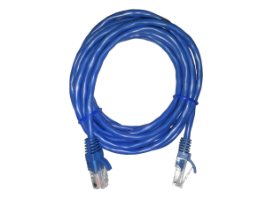 Патч корд 3 метра, UTP4, cat.5, медный, интернет кабель RJ45 с переходником RJ-45 на RJ-45 в комплекте, синий
