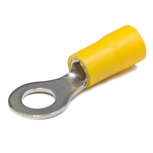 Кольцевой кабельный наконечник RVS 5.5 - 4, диаметр 4.3мм, 4 - 6мм2, изолированный, желтый, 100шт, Netko