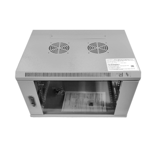 Шкаф настенный 9U серия WMA (Wall Maestro) (600х450х500), передняя дверь стекло, собранный, серый Netko