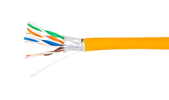 Кабель витая пара FTP (экранированный), cat.6 AWG23, LSZH, медный проводник, Eletec, внутренний, 150 метров