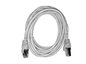 Патч корд 3 метра, FTP4, медный, cat.5e, кабель для интернета RJ45, сетевой кабель ethernet, с переходником RJ-45 на RJ-45 в комплекте, серый