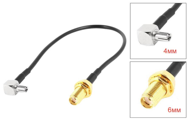 Пигтейл TS9 - SMA-female