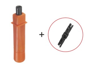 Инструмент для заделки витой пары, кабеля, патч-панелей, сетевых розеток, 110 тип, NetKo HT-3140 с ножом (HT-14TВK) в комплекте