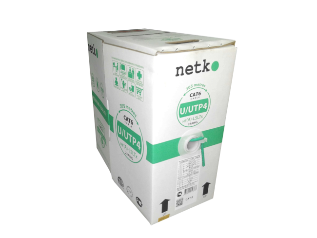 Кабель витая пара UTP4, cat.6, 23AWG, чистая медь, нг(А)-LSLTx, проходит Fluke test, 150 метров