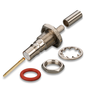 Разъем QMA-female под кабель RG174, RG178, RG316, обжимной под пайку, 20 шт.