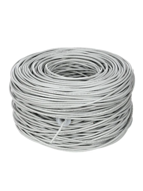 Кабель витая пара UTP 4 пары, чистая медь (BC), cat.5e, 24AWG, для внутренней прокладки, серый, 290 метров с коннекторами и колпачками в комплекте