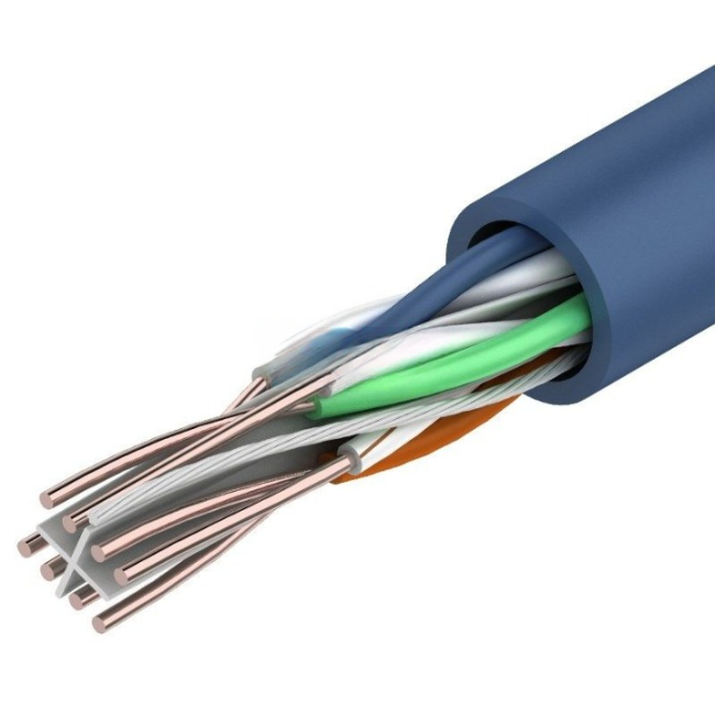 Кабель витая пара UTP, cat.6 AWG23, 4 папы, уличный, медный проводник, Eletec, 10 метров