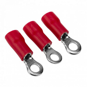 Кольцевой кабельный наконечник RVL 1.25 - 5, диаметр 5.3мм, 0.5 - 1.5мм2, изолированный, красный, 100шт., Netko