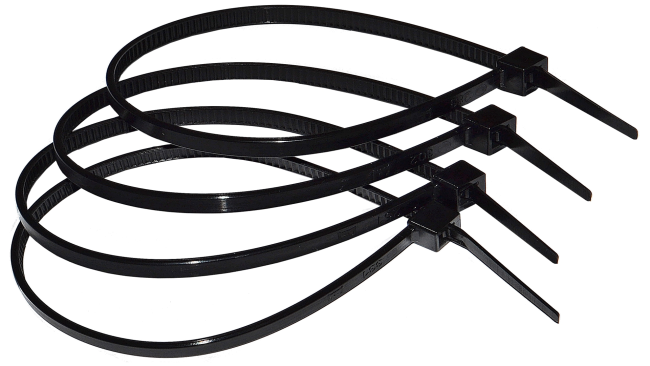 Стяжка нейлоновая 300*4.8, светостойкая, черная, Netko, 300 шт Стяжка нейлоновая 300*4.8, светостойкая, черная, Netko, 300 шт