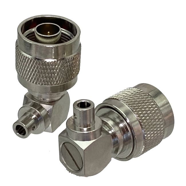 Разъем N-male угловой под полужесткий кабель RG402 (0.141''), сборный, под пайку, 2 шт. Разъем N-male угловой под полужесткий кабель RG402 (0.141''), сборный, под пайку, 2 шт.