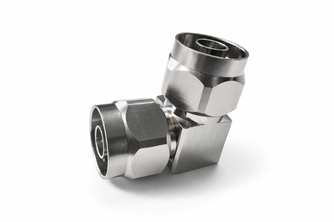 Угловой переходник N-male - N-male (шестигранный), 50 Ом, 4 шт