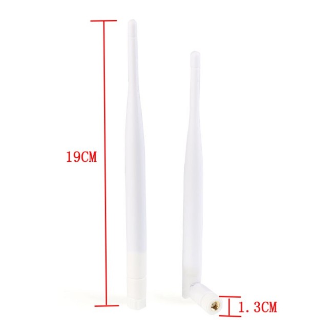 Антенна Wi-Fi (разъём RP-SMA) для роутеров и вай-фай устройств, усиление 5dBi, белая, 2 шт. Антенна Wi-Fi (разъём RP-SMA) для роутеров и вай-фай устройств, усиление 5dBi, белая, 2 шт.