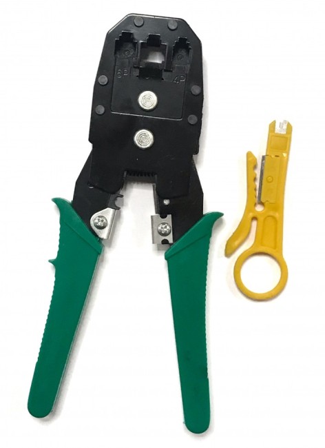 Инструмент для обжима витой пары (кримпер), TL-200/GS-315 под RJ-45, RJ-11, RJ-12, со стриппером в комплекте Инструмент для обжима витой пары (кримпер), TL-200/GS-315 под RJ-45, RJ-11, RJ-12, со стриппером в комплекте