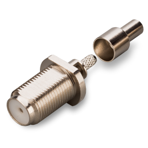 Разъем F-female под кабель RG174, RG178, RG316, 50 Ом, обжимной под пайку, 1 шт.