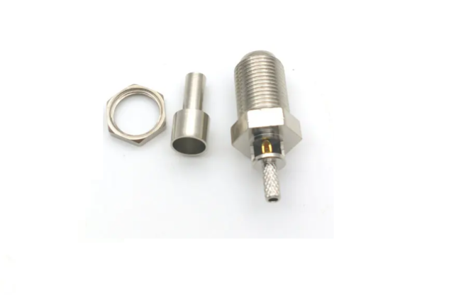 Разъем F-female под кабель RG174, RG178, RG316, 50 Ом, обжимной под пайку, 1 шт.