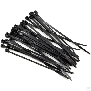 Стяжка нейлоновая 200*4,6, светостойкая, черная, Netko, 300 шт