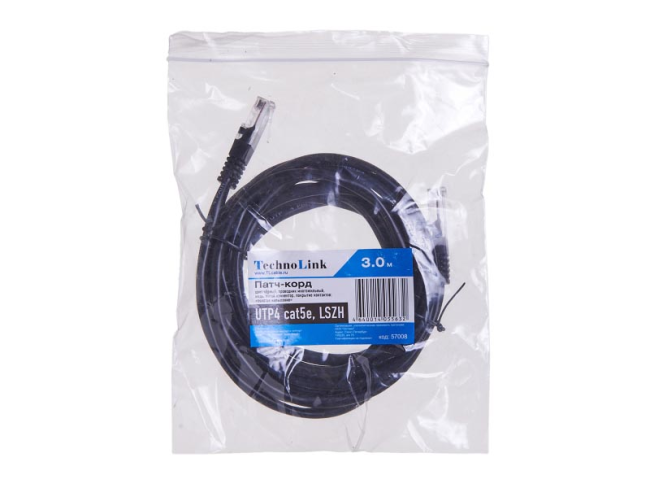 Патч корд 3 метра, UTP4, cat.5, медный, интернет кабель RJ45 с переходником RJ-45 на RJ-45 в комплекте, черный Патч корд 3 метра, UTP4, cat.5, медный, интернет кабель RJ45 с переходником RJ-45 на RJ-45 в комплекте, черный