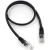 Патч корд 3 метра, UTP4, cat.5, медный, интернет кабель RJ45 с переходником RJ-45 на RJ-45 в комплекте, черный