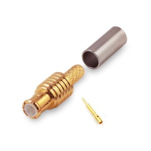 Разъем MCX-male под кабель RG58 (RG-58), 50 Ом, обжимной под пайку, 4 шт.