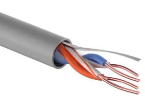 Кабель витая пара UTP, cat.5e, 2 пары 24AWG, медный проводник, Eletec, внутренний, 170 метров