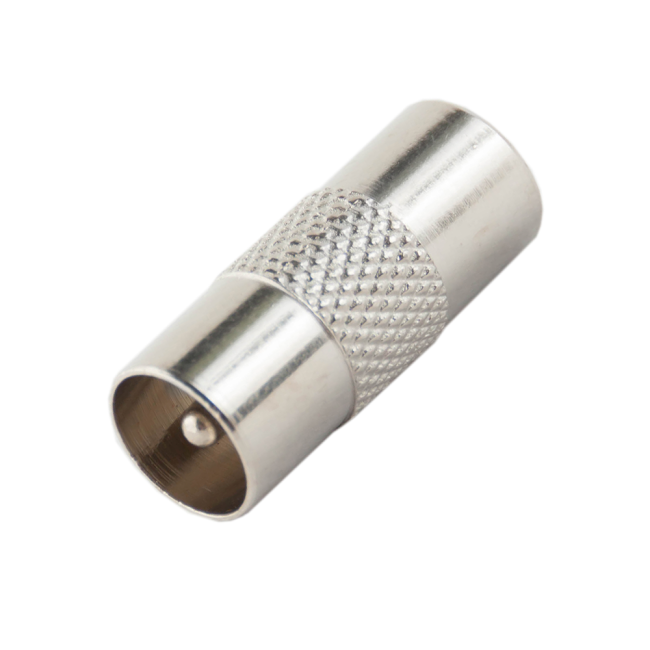 Переходник TV-male - TV-male, цинк, покрытие никель, Netko, 50 шт