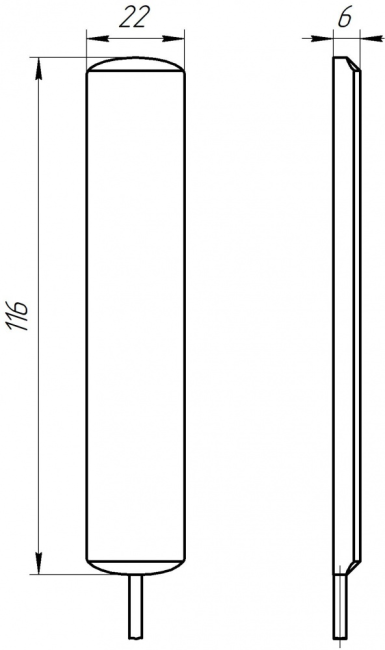 Всенаправленная антенна KC3-700/2700A с самоклеящимся основанием, шнур 3 метра, SMA-male