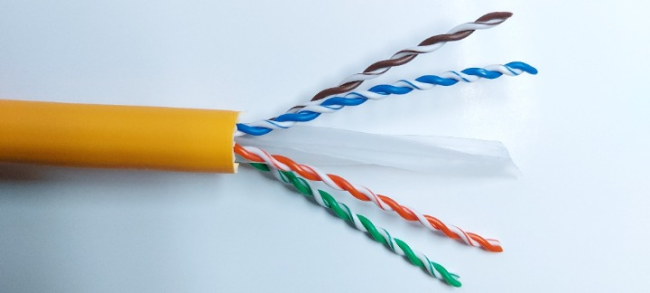 Кабель витая пара UTP, cat.6a 23AWG, 4 пары, LSZH, медный проводник, Eletec, внутренний, 20 метров