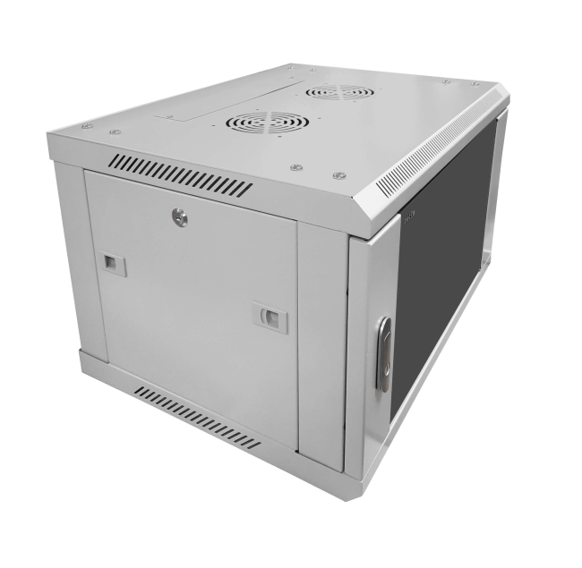 Шкаф настенный 6U серия WMA (Wall Maestro) (600х450х370), разборный, передняя стеклянная дверь, серый Netko Шкаф настенный 6U серия WMA (Wall Maestro) (600х450х370), разборный, передняя стеклянная дверь, серый Netko