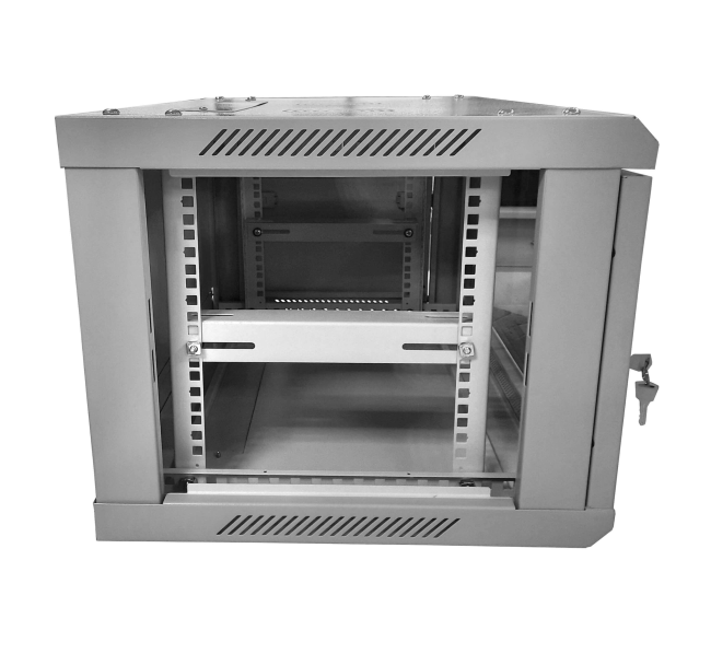 Шкаф настенный 6U серия WMA (Wall Maestro) (600х450х370), разборный, передняя стеклянная дверь, серый Netko Шкаф настенный 6U серия WMA (Wall Maestro) (600х450х370), разборный, передняя стеклянная дверь, серый Netko