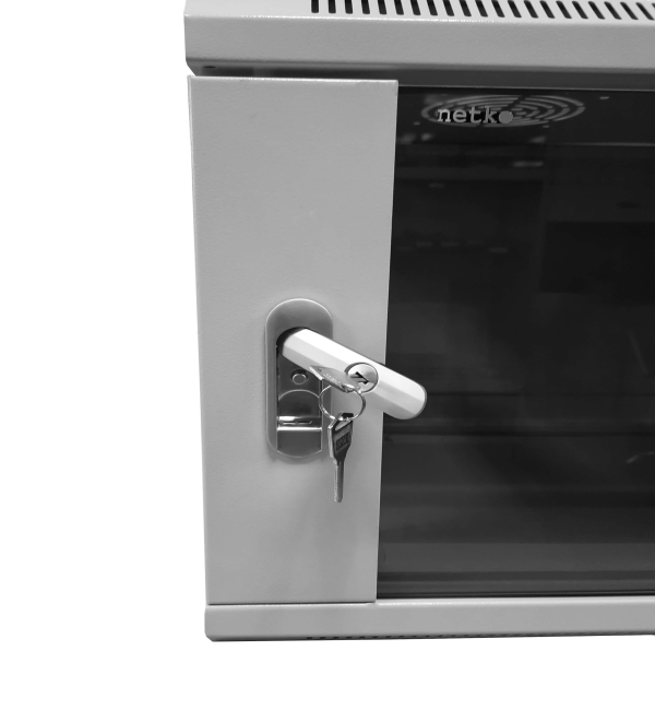 Шкаф настенный 6U серия WMA (Wall Maestro) (600х450х370), разборный, передняя стеклянная дверь, серый Netko Шкаф настенный 6U серия WMA (Wall Maestro) (600х450х370), разборный, передняя стеклянная дверь, серый Netko