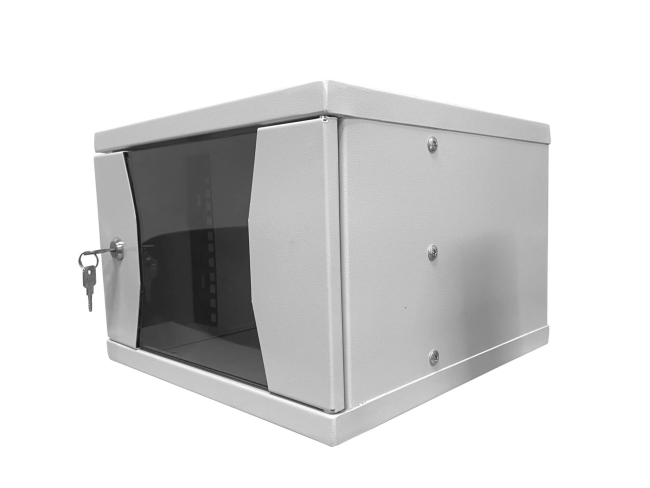 Шкаф настенный 10' 4U серия COMPACT (315х325х225), передняя дверь стекло, серый, Netko Шкаф настенный 10' 4U серия COMPACT (315х325х225), передняя дверь стекло, серый, Netko