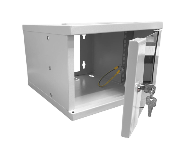 Шкаф настенный 10' 4U серия COMPACT (315х325х225), передняя дверь стекло, серый, Netko Шкаф настенный 10' 4U серия COMPACT (315х325х225), передняя дверь стекло, серый, Netko