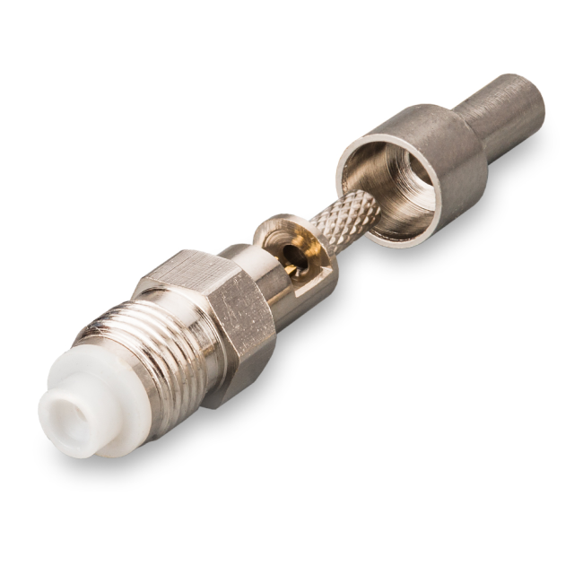 Разъем FME-female под кабель RG174, RG178, RG316, 50 Ом, обжимной под пайку, 1 шт.